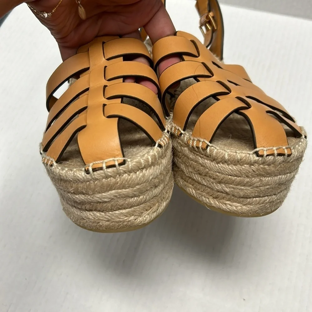 Tory Burch Women's Fisherman Espadrille Wedge Heel Platform Sandals